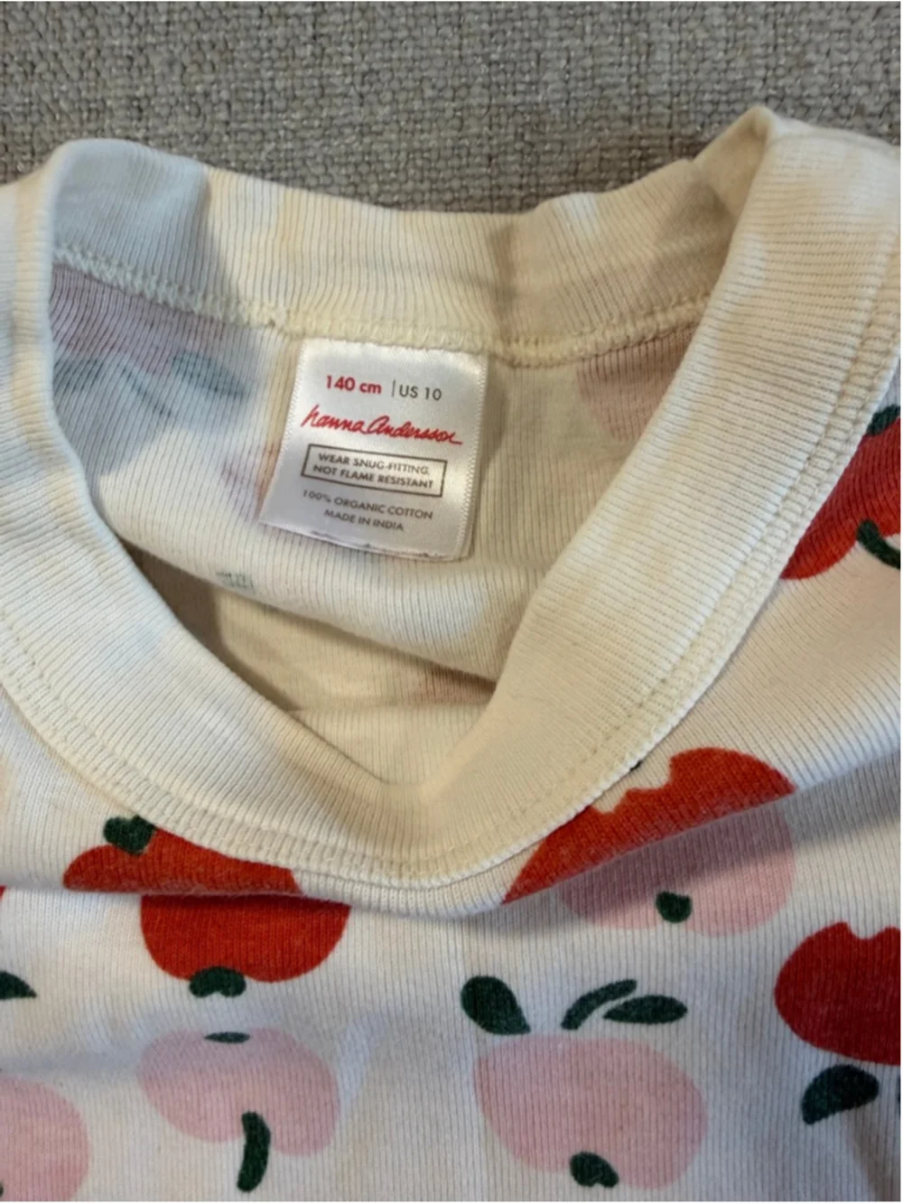Hanna Andersson Apple of My Eye Organic Cotton shorts Pajama Set girls size 10